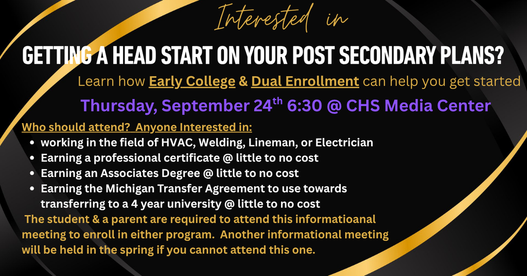 Early Middle College Dual Enrollment info night