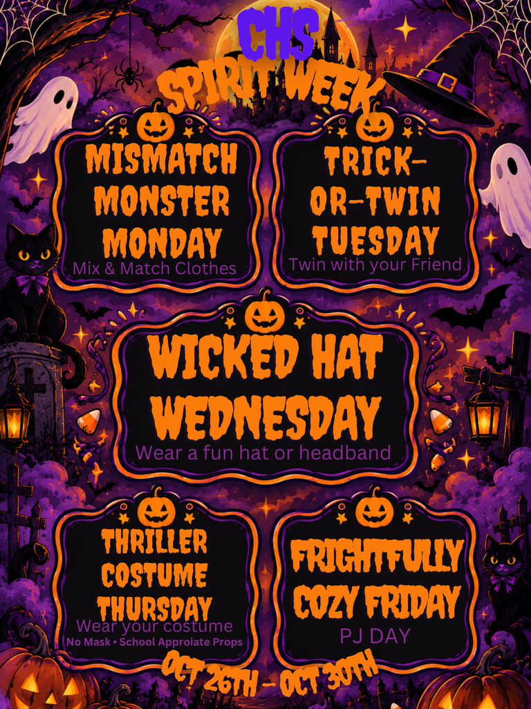Spirit Week Dress up days