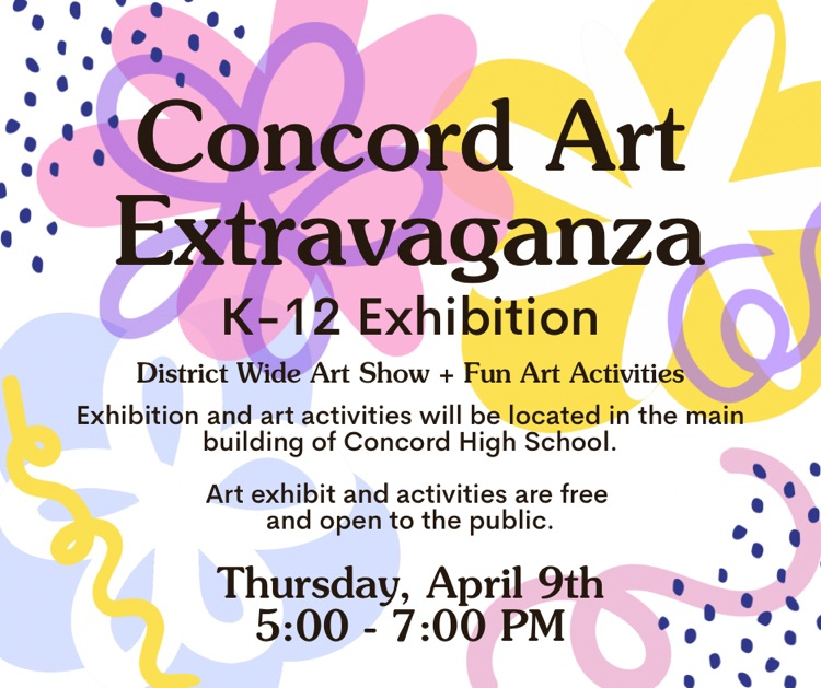 Come out and support our amazing K-12 Concord artists!