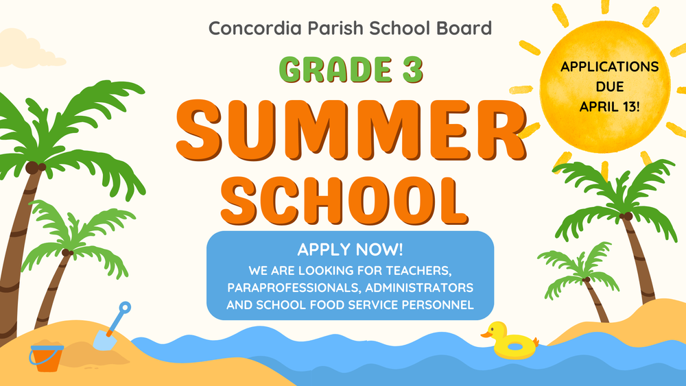 Elementary Summer School Employment Flyer due April 13