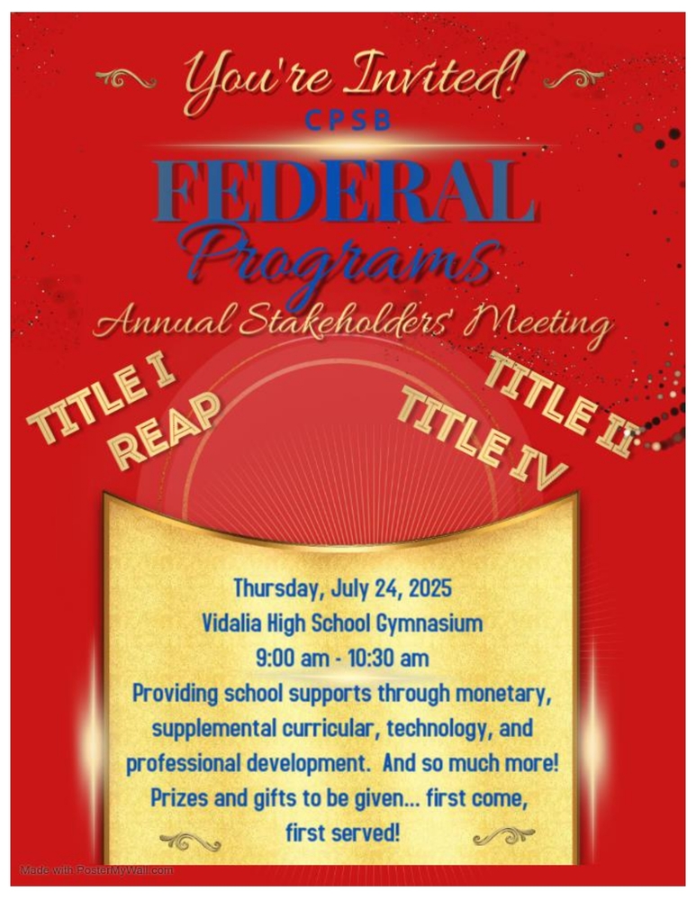 Federal Programs Meeting