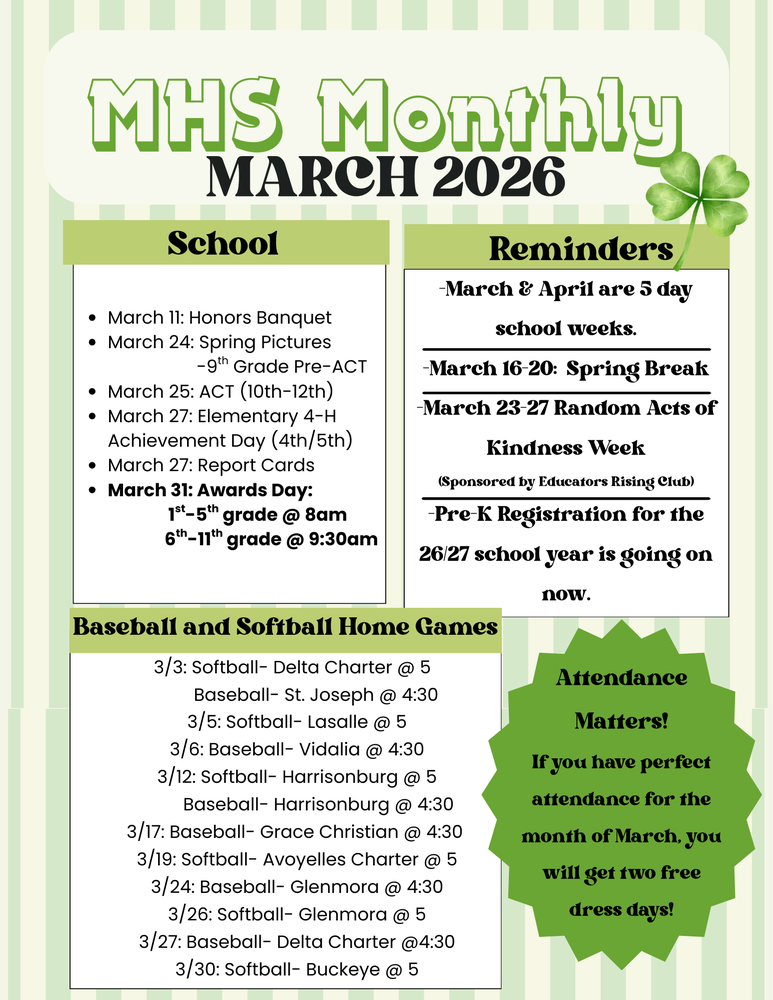 MHS Monthly - March