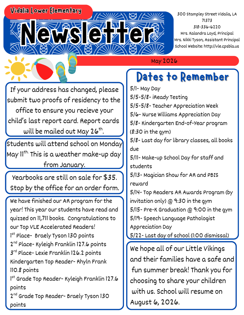 VLE May 2026 Newsletter