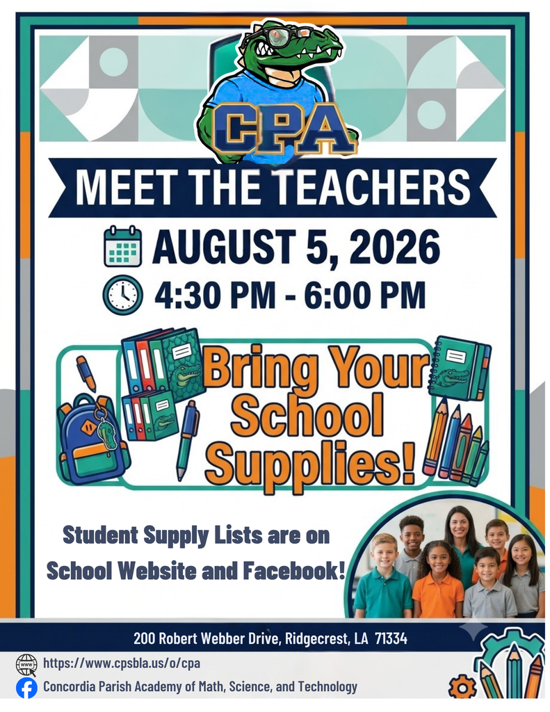 Meet the Teachers 8/5/26 4:30 - 6:00 p.m.