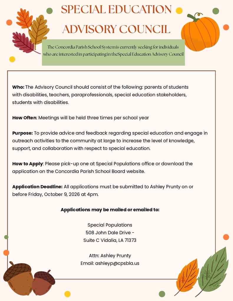 White background with orange border. Orange border has leaves and pumpkins. Center text reads "Special Education Advisory Council".
