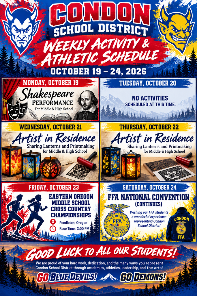 weekly schedule 10-19