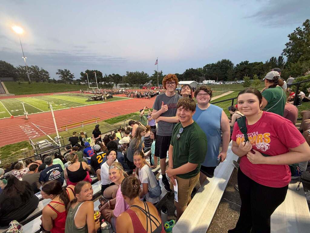Students at a school event