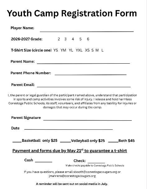 Camp Registration Form