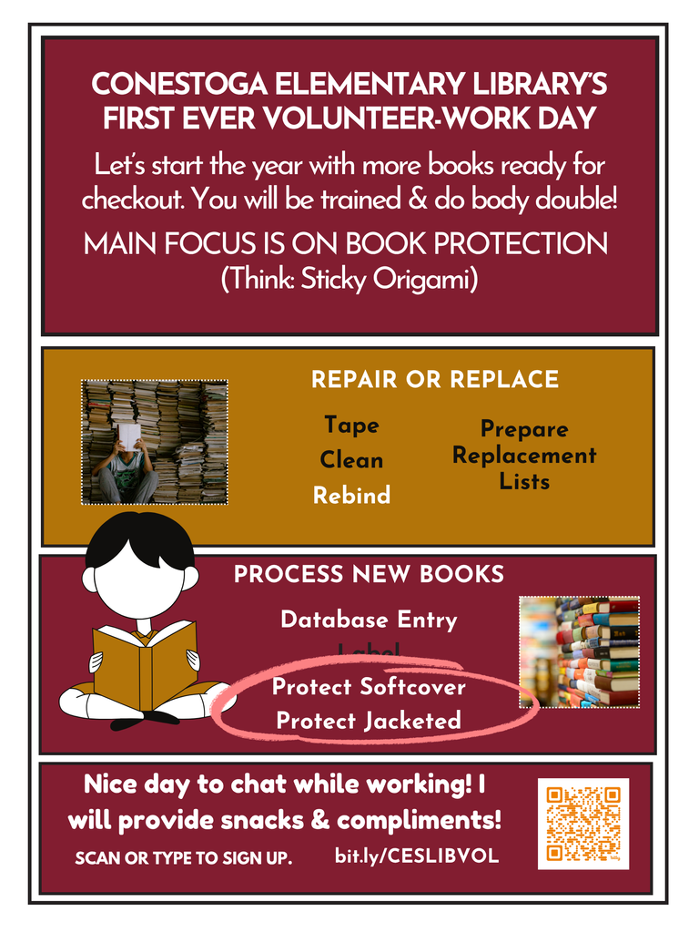 Sign up poster with information