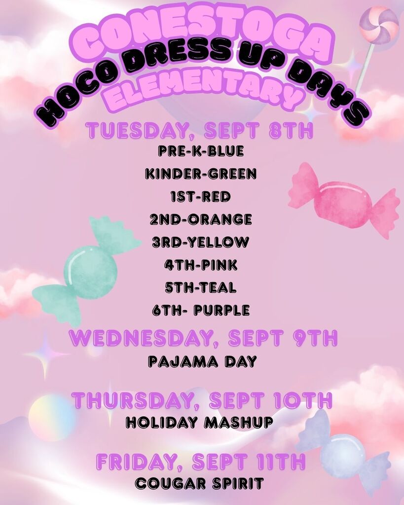Elementary Dress Up Days for Homecoming