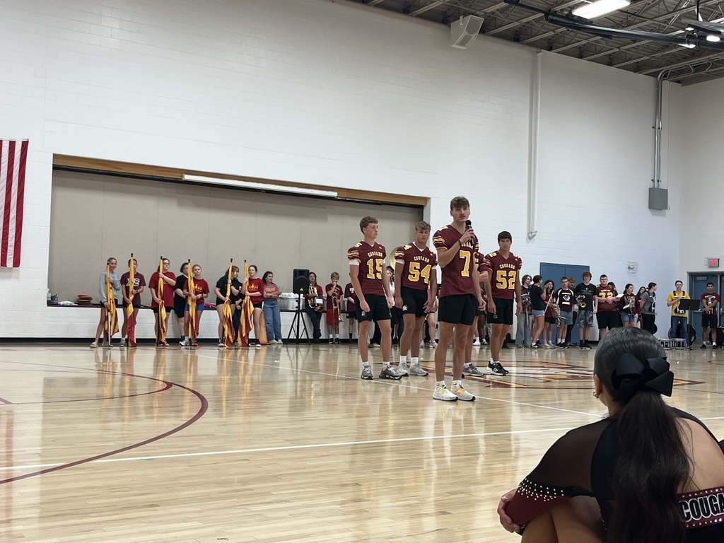 Flag and football players