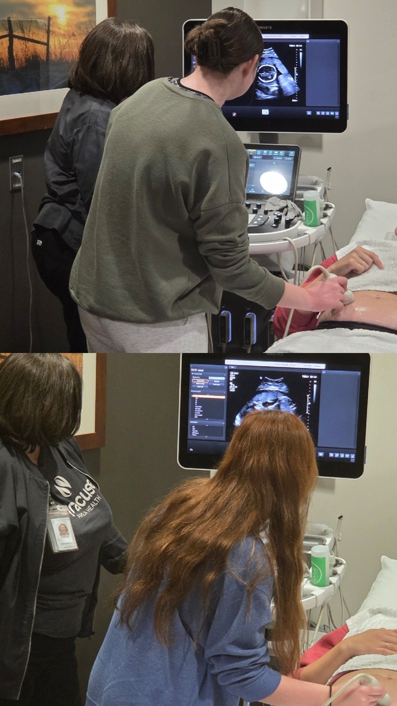 Students learning at hospital