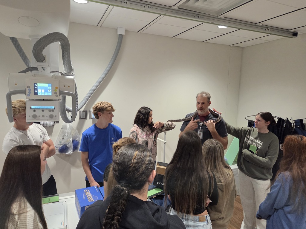 Students learning at hospital