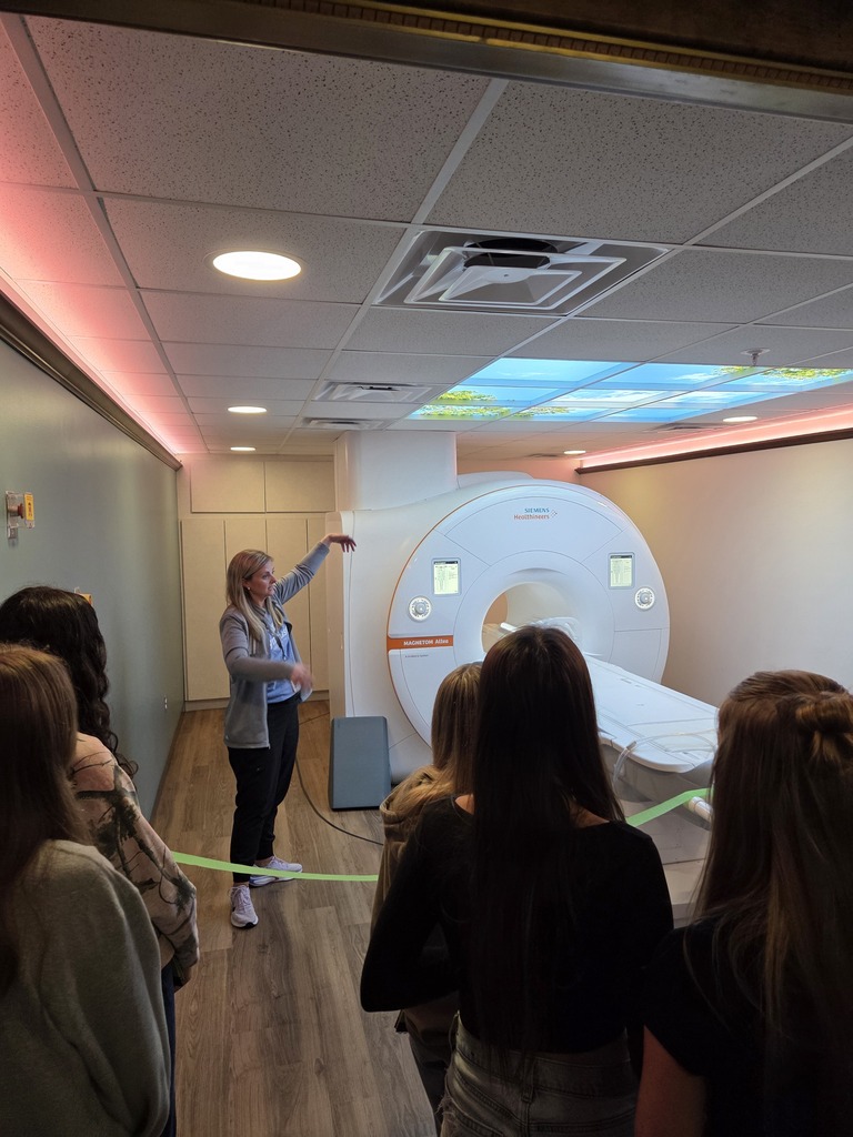 Students learning at hospital