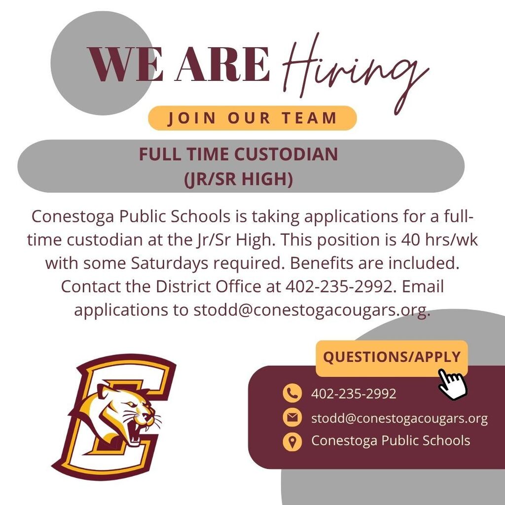 Custodial job posting