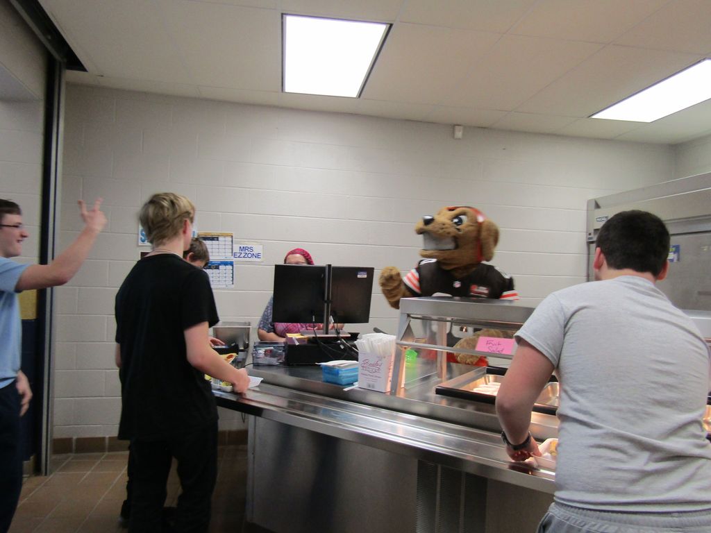 Students excited to have Chomps serving lunch