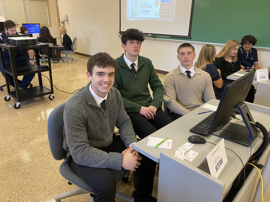 CHS students participating in the Titan Business Challenge