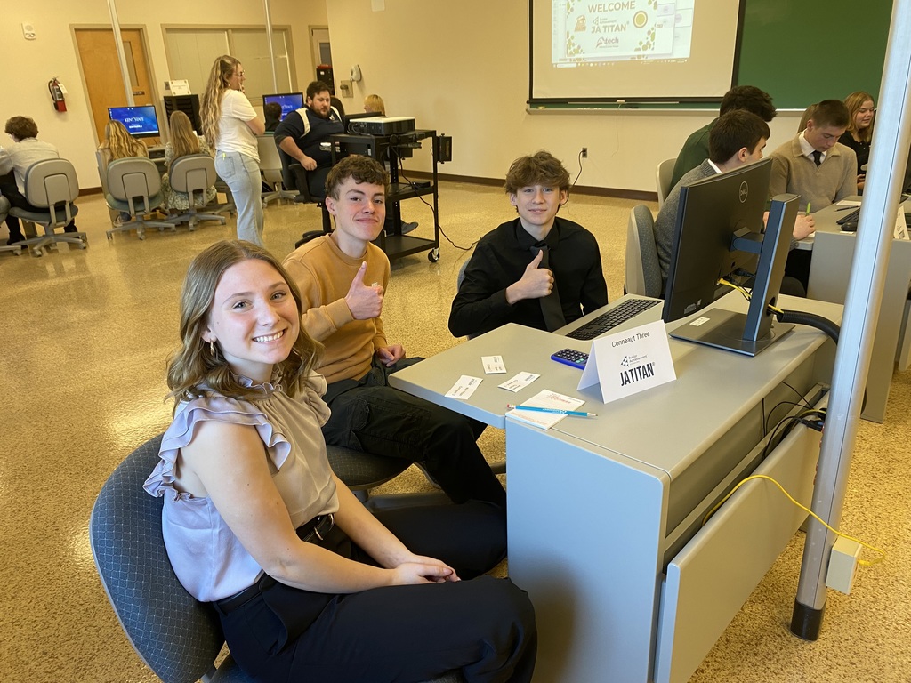 CHS students participating in the Titan Business Challenge