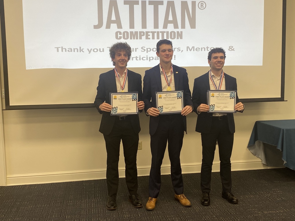Conneaut High School students who won the Titan Business Challenge