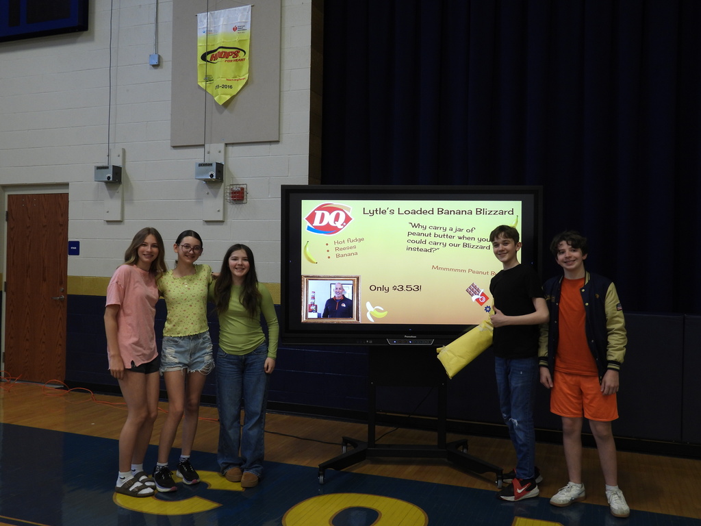 7th grade in front of presentation