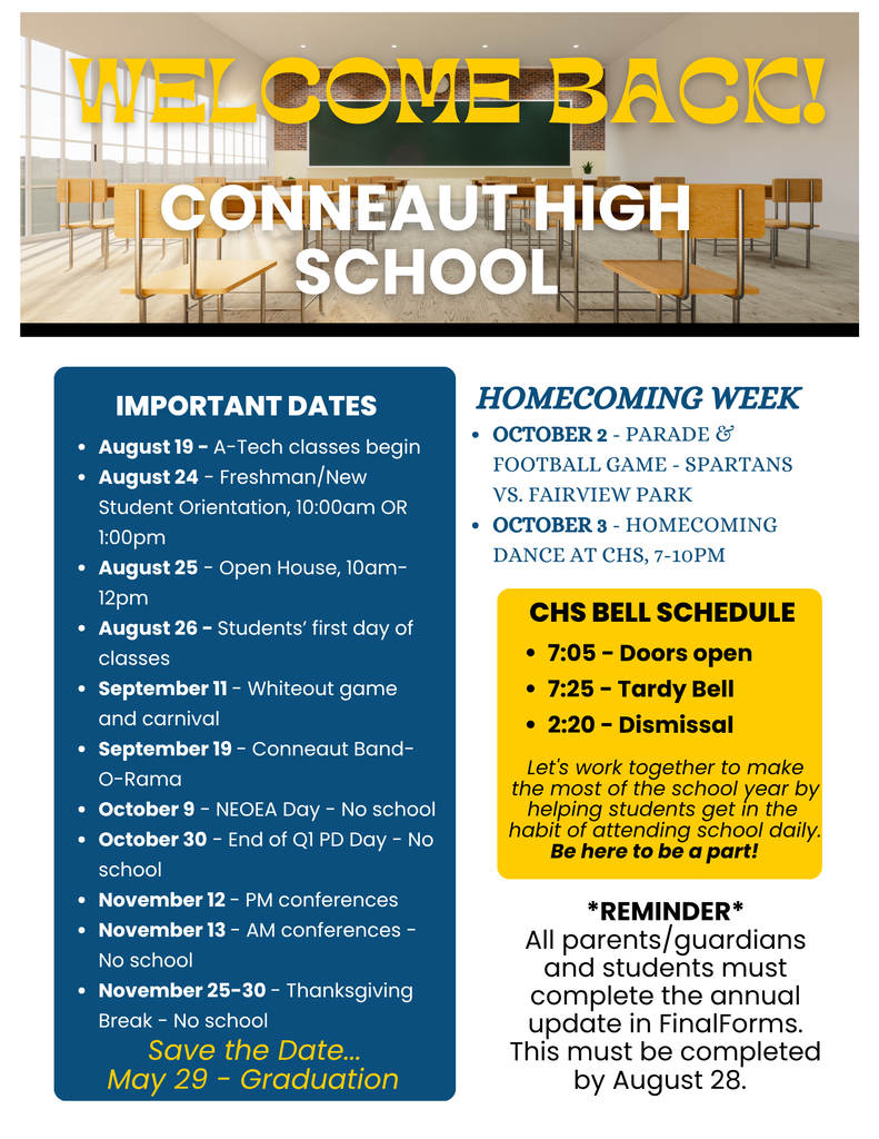 Welcome Back Info