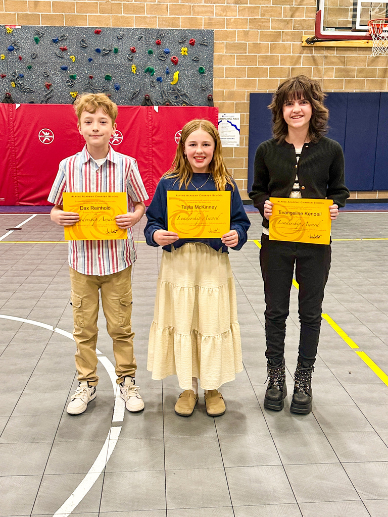 Alpine Academy’s Leader and Scholar of the Month for May!