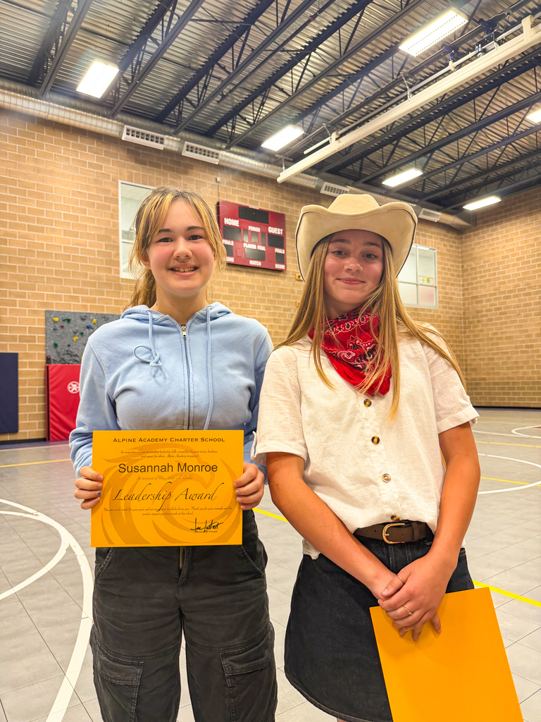 Alpine Academy’s Leader and Scholar of the Month for May!