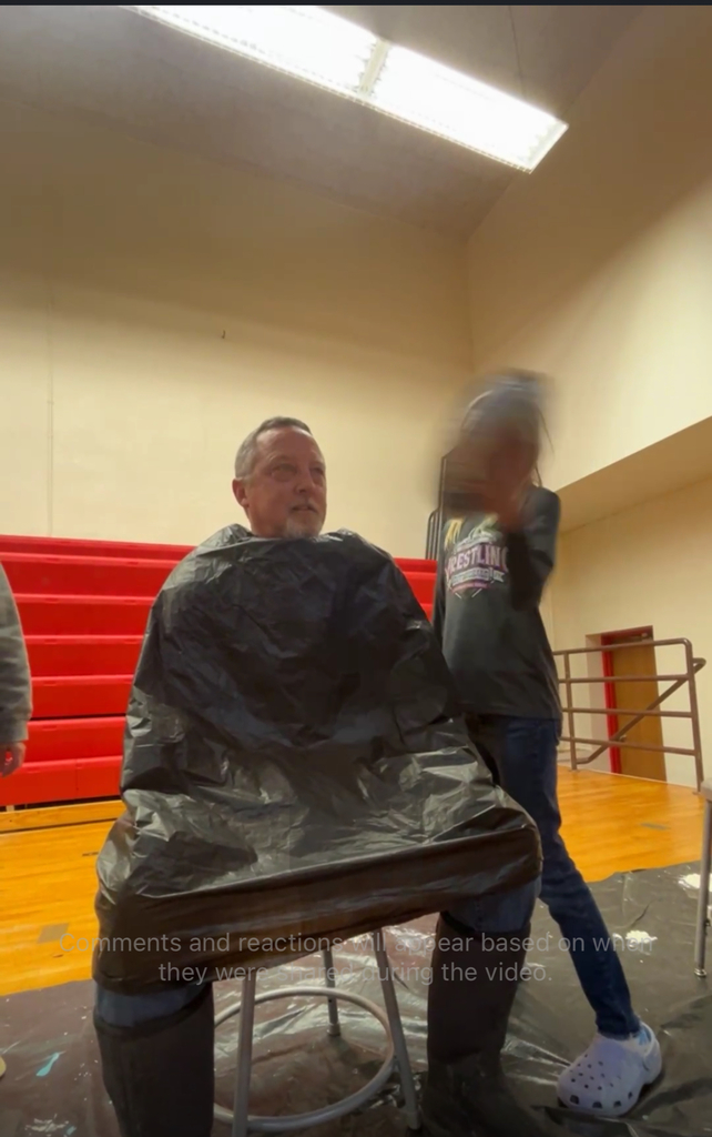 Student pieing teacher