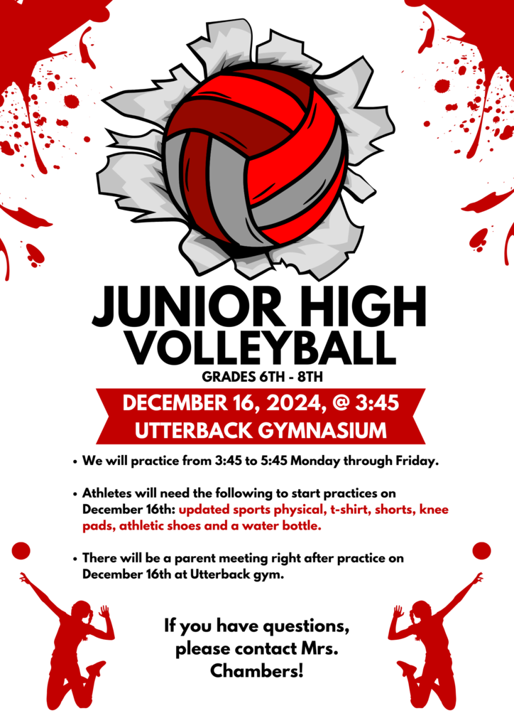 Junior High Volleyball Flyer