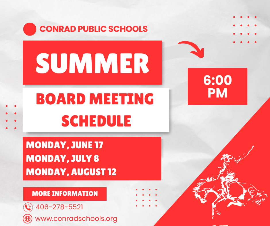 Summer board schedule