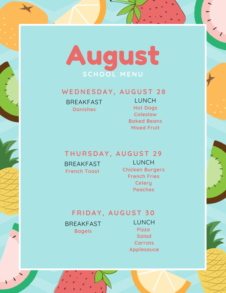 August Menu