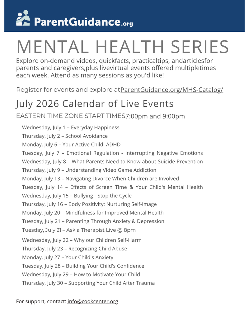 July MH series calendar
