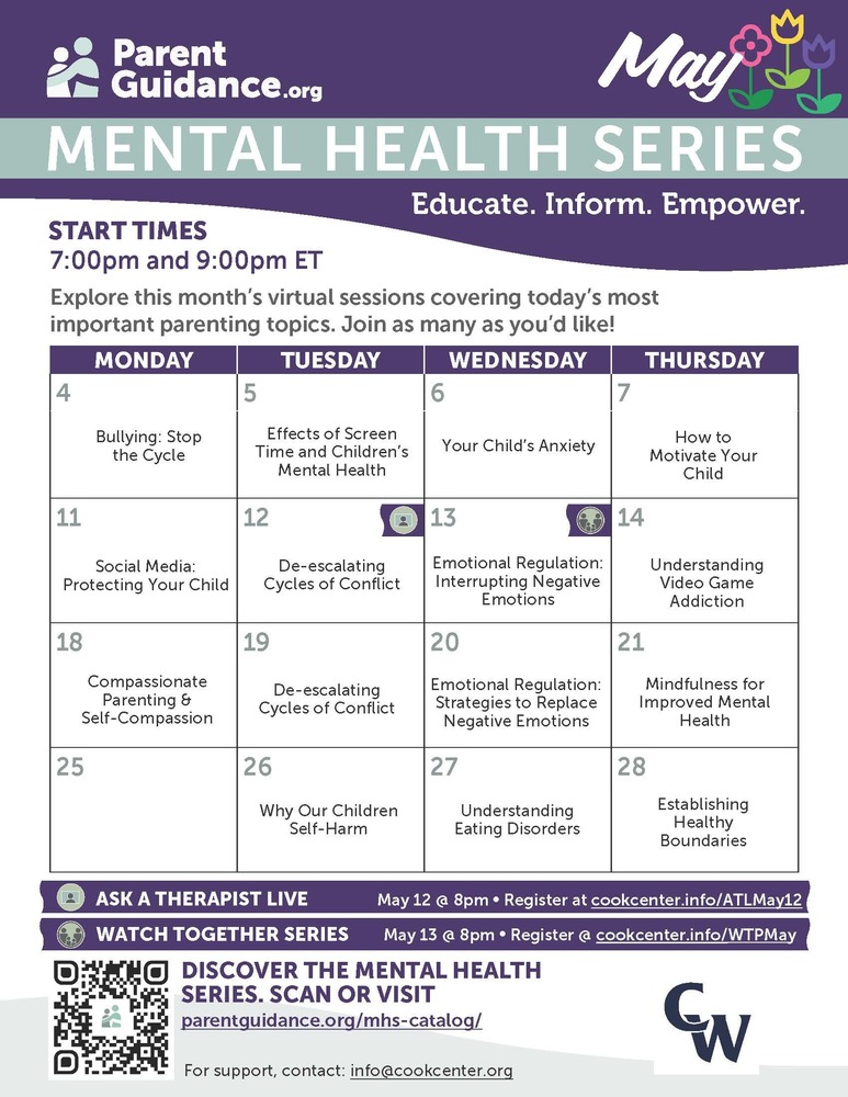 may mental health calendar