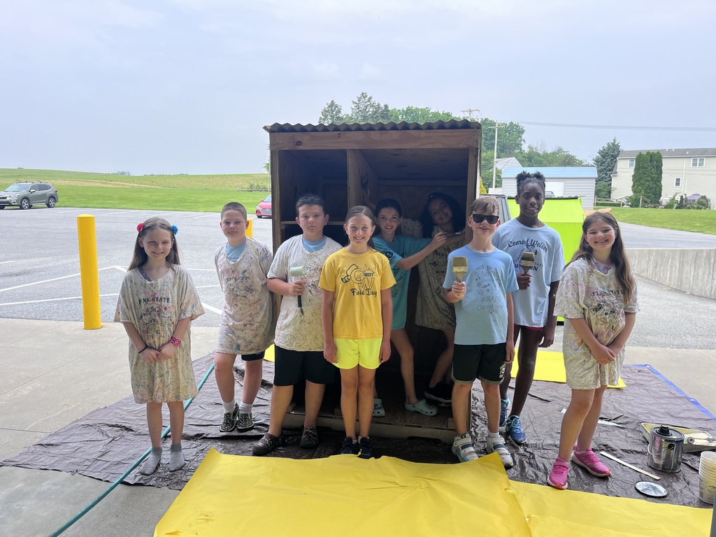 Students priming the shed for the freedge. 