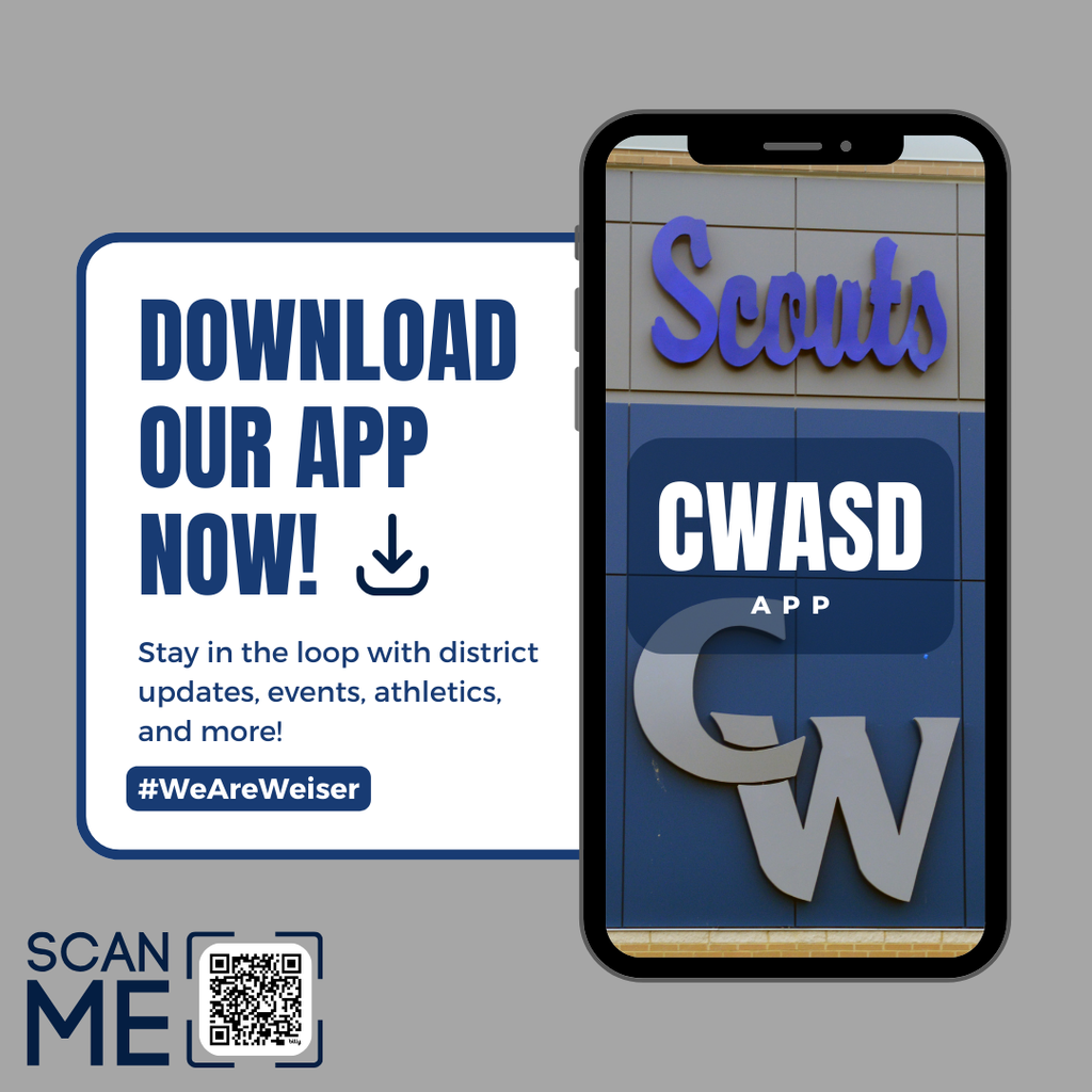 📱Stay connected with us on the go!📱Download our CWASD app for easy access to updates, events, and everything you need to support our students. Available now in the App Store or by scanning the QR code here. 🔗https://www.conradweiser.org/page/stay-connected #StayConnected #EducationAtYourFingertips #OurSchoolsOurCommunity #WeAreWeiser