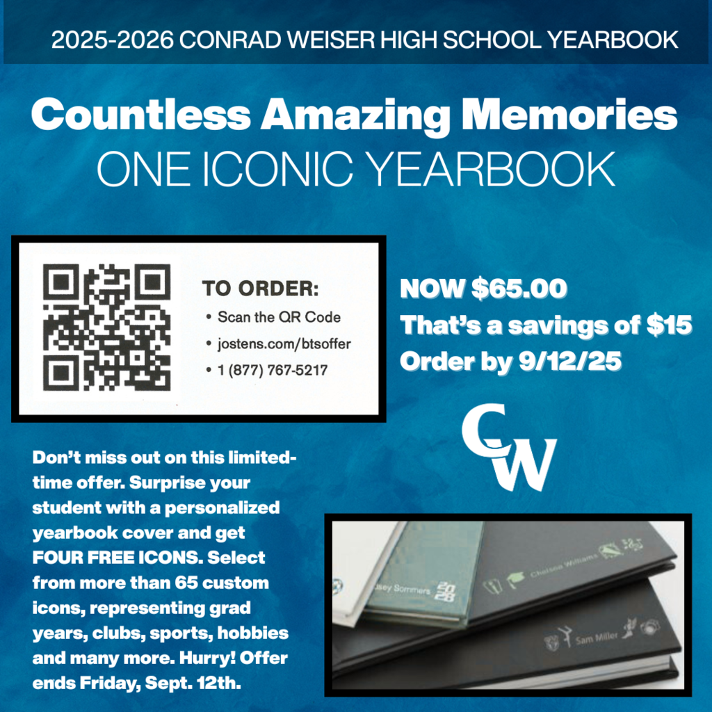 Order your yearbook by Sept. 12th