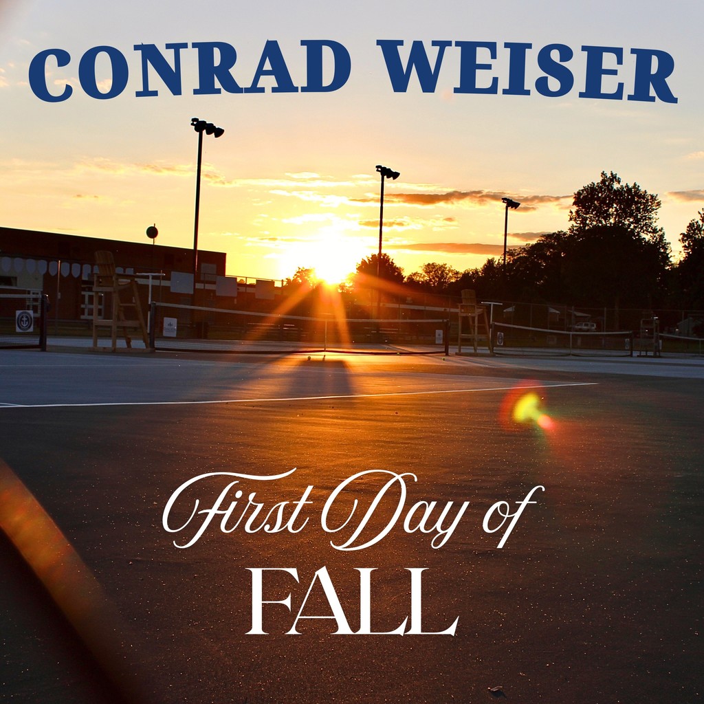 cw first day of fall, sunset over the CW tennis courts