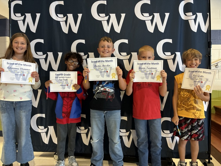 4th grade students of the month