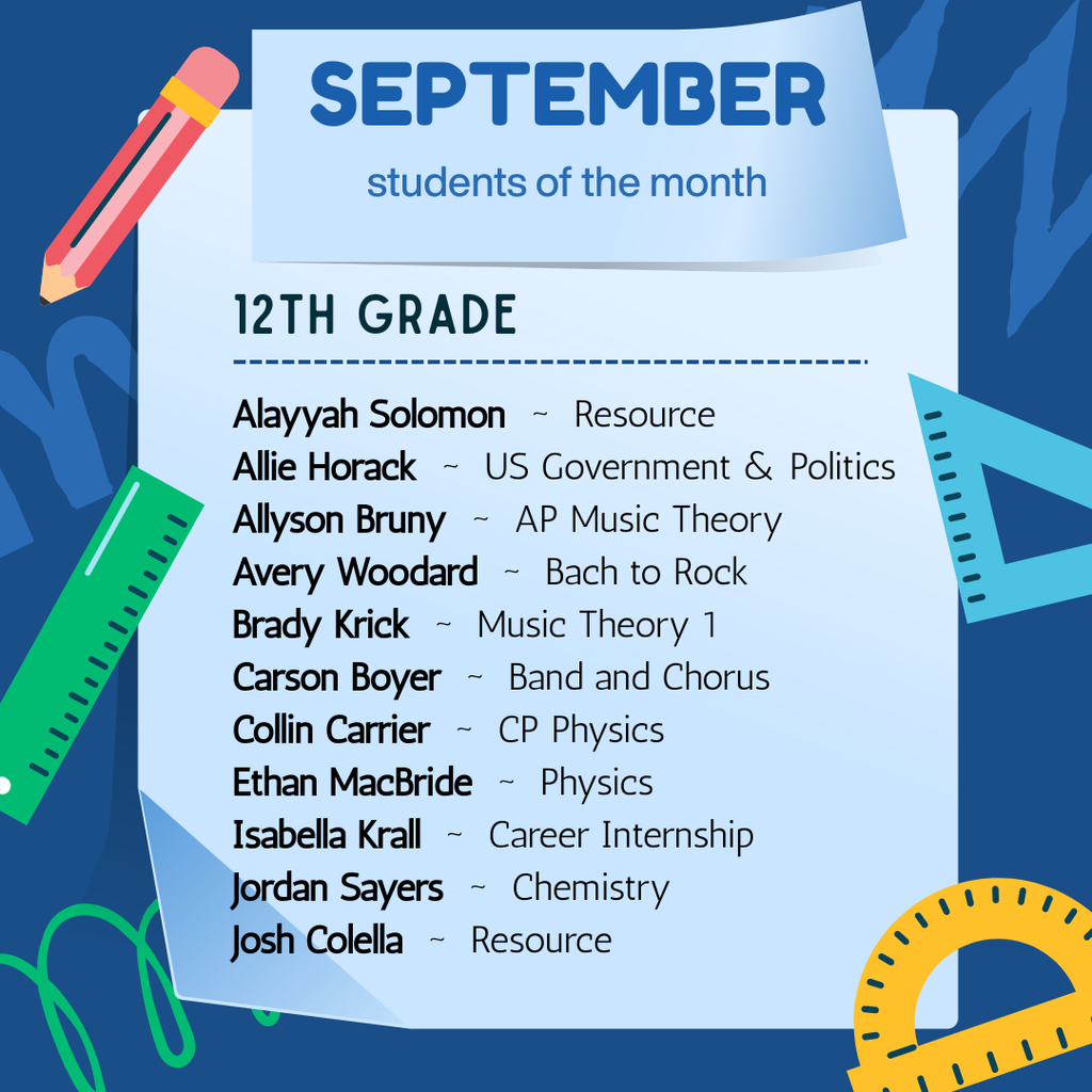 September students of the month
