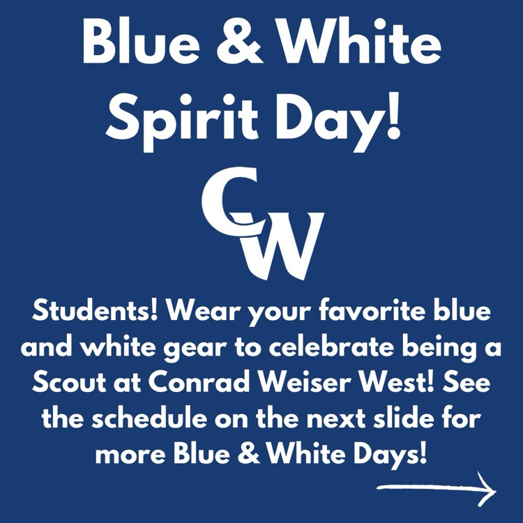 blue and white spirit days
