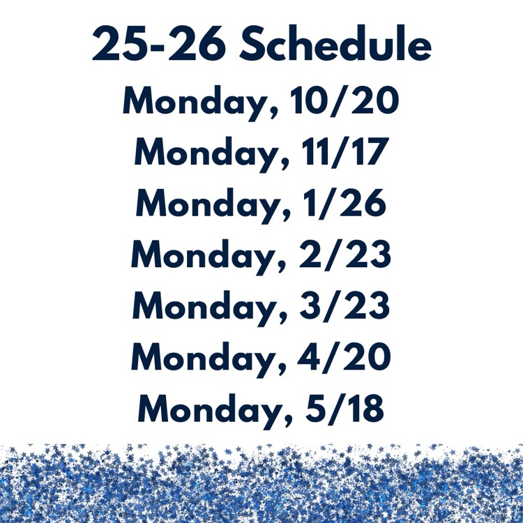 blue and white spirit day schedule