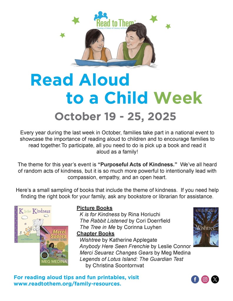 Read Aloud to a Child Week