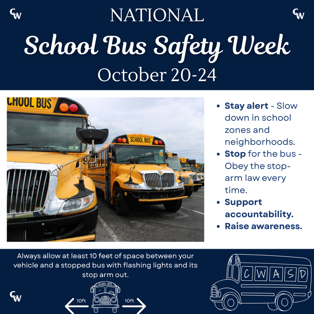 🚍This week is National School Bus Safety Week 🛑 Did you know that school buses are statistically the safest mode of transportation for getting students to and from school? Millions of children take the bus to and from school everyday! To ensure the safety of our students and drivers, take time to learn about the importance of school buses safety! ➡️ Drivers: Always stop for school buses with flashing lights and extended stop arms. ➡️ Parents: Teach your children how to safely get on and off the bus. ➡️ Students: Stay alert and follow the driver’s instructions. Together as a community, we can ensure every student has a safe ride to school - every day. 💙🤍 🔗 https://ncsrsafety.org/national-school-bus-safety-week-2025/ 🔗 https://www.trafficsafetymarketing.gov/safety-topics/school-bus-safety #NationalSchoolBusSafetyWeek #SaferCommunity #WeAreWeiser