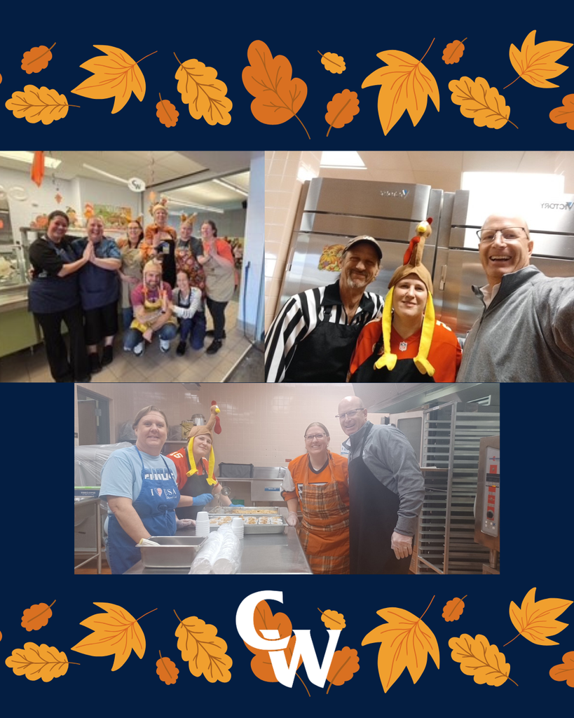 staff serving holiday lunch