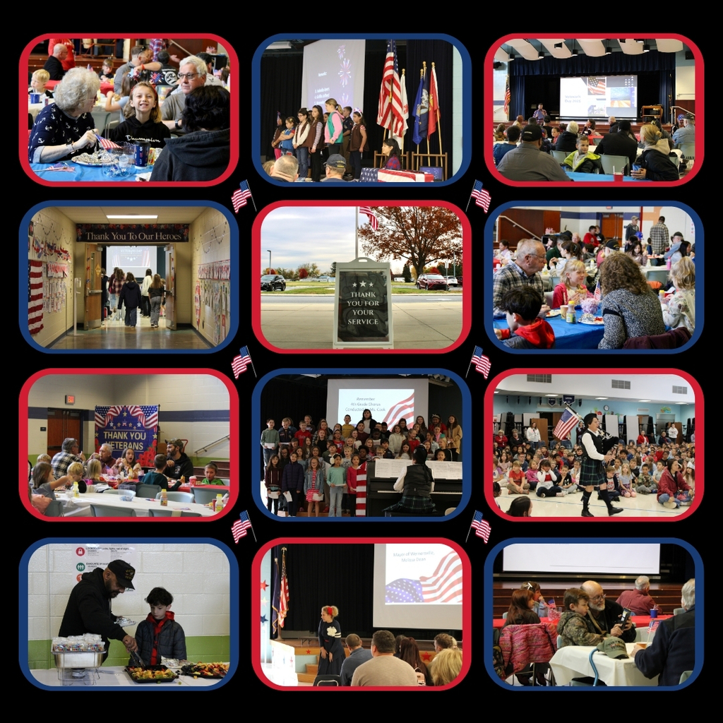 veterans day pictures from east and west, students and veterans eating breakfast, singing songs