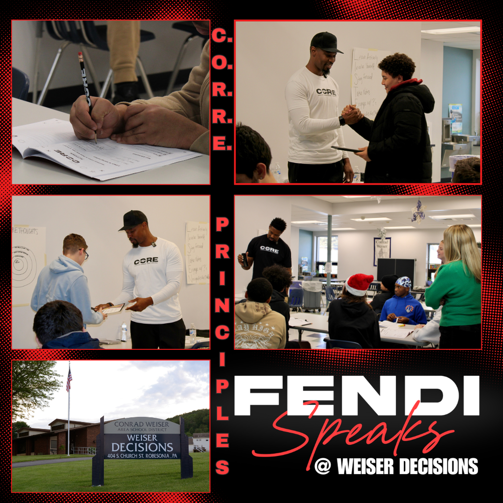 photos of students with motivational speaker Fendi receiving their training and certificates