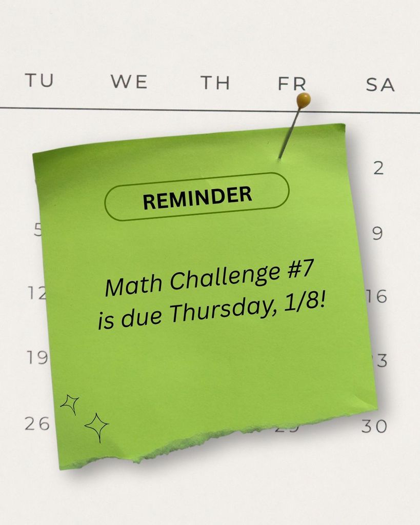math challenge reminder