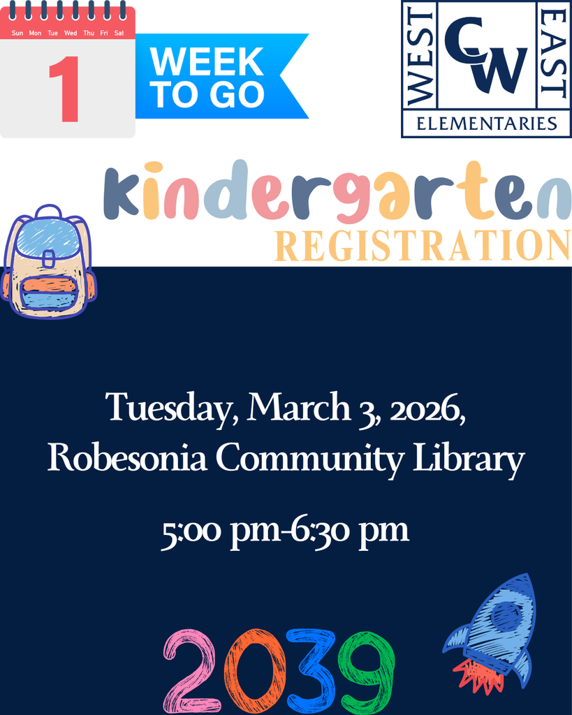 one week reminder for K registration