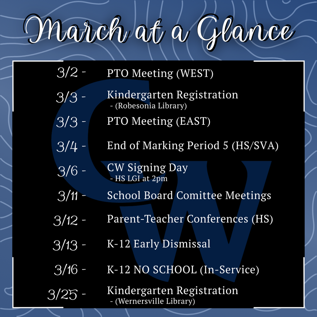 March at a Glance 2026