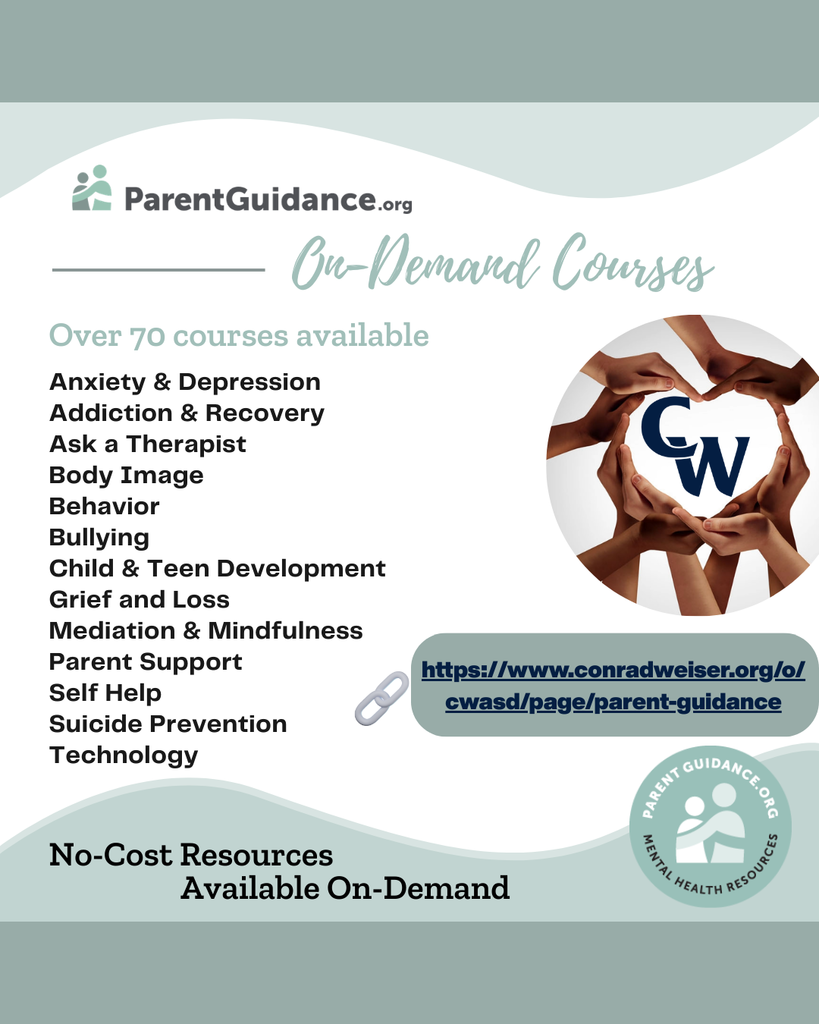 Flyer detailing over 70 on demand parenting courses available